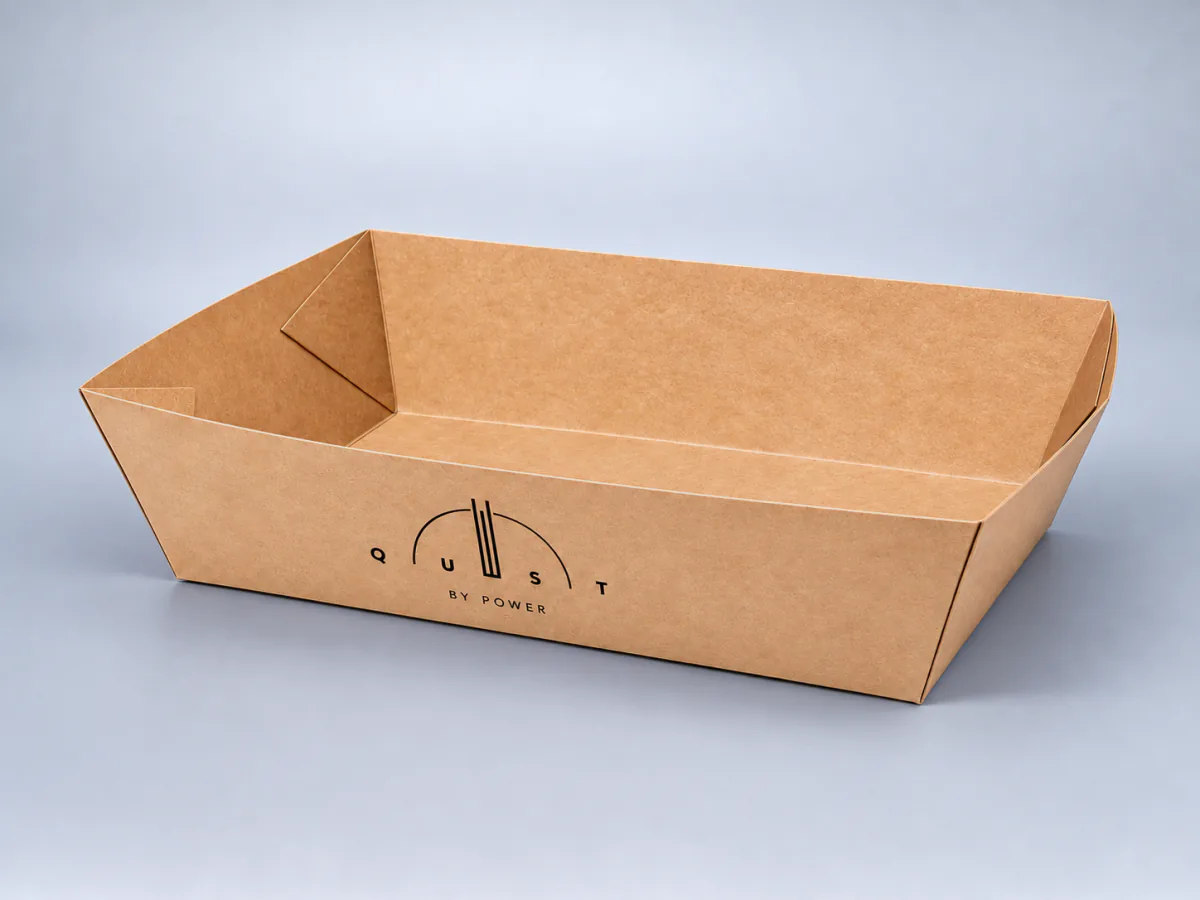 Charola kraft QUEST para servicio de alimentos
