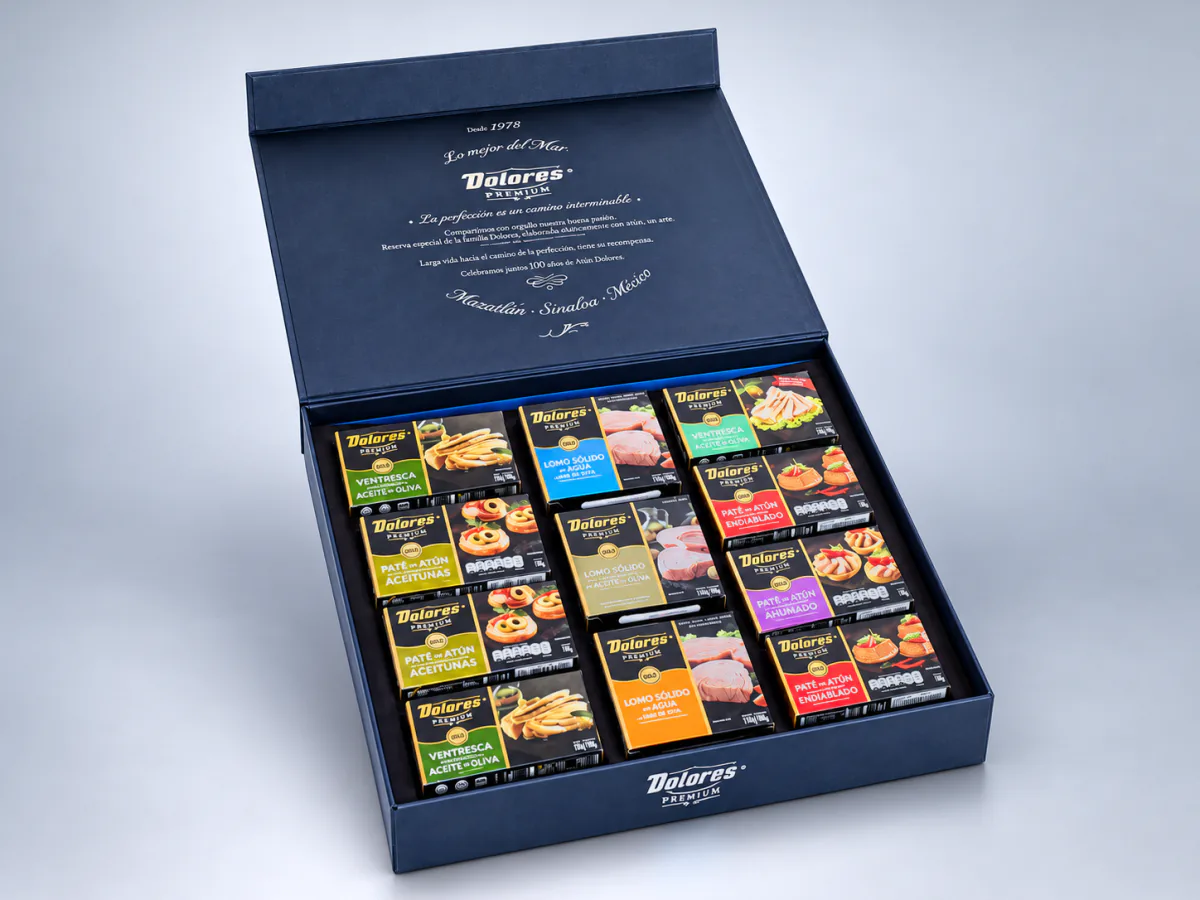 Caja rígida Dolores con presentación interior